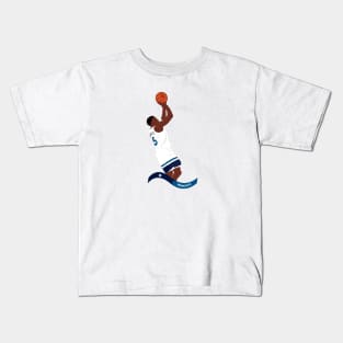 Basketball player Anthony Edwards in action Kids T-Shirt